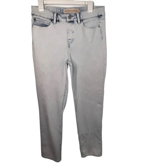 SOFT SURROUNDINGS Jeans Ultimate Denim Relaxed Straight Acid Wash Medium - Picture 1 of 9